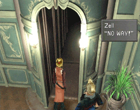 Quistis and Zell escaping the Caraways Mansion