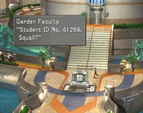 Garden Faculty calling Squall to come meet with Headmaster Cid