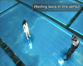 Squall and Rinoa during the love scene