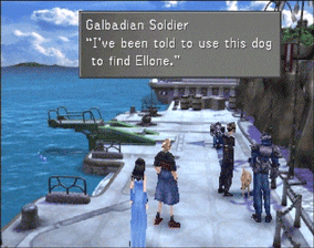 Speaking to the Galbadian Soldier about Ellone’s whereabouts