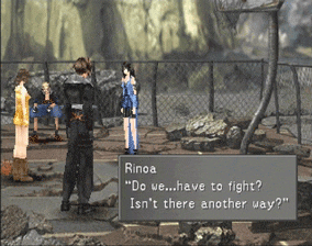 Rinoa discussing the next course of action