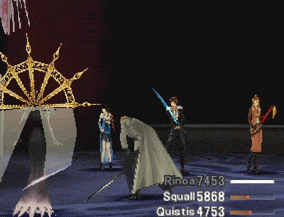 Second boss battle against Seifer in front of Edea