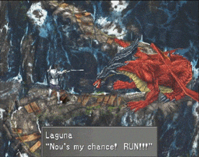 Battle against a Red Dragon in the Trabia Canyon