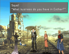 Squall, Quistis, Zell and Edea on the way to Esthar