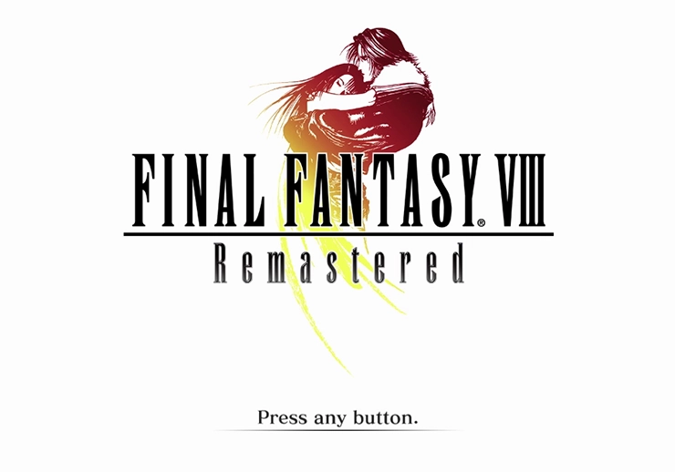 The title screen for the remastered version of Final Fantasy VIII