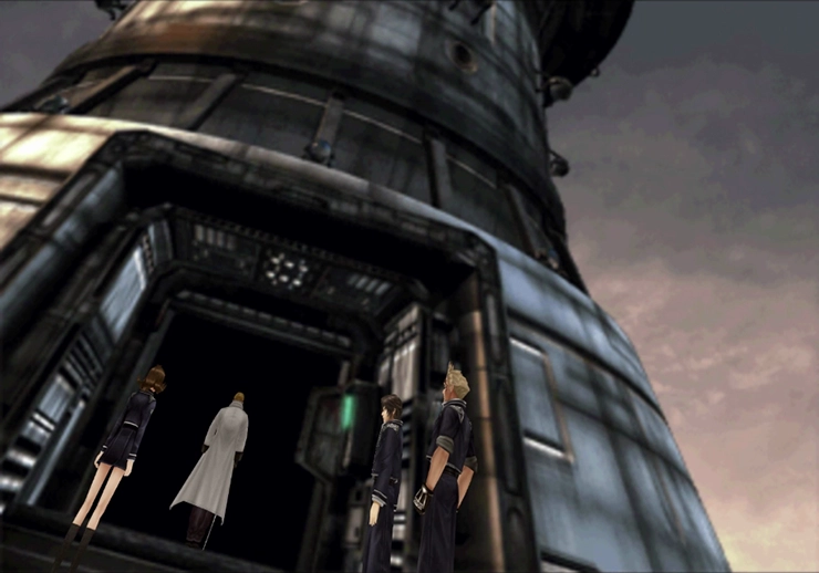 Zell, Selphie, Squall and Seifer all heading into the Dollet Communication Tower
