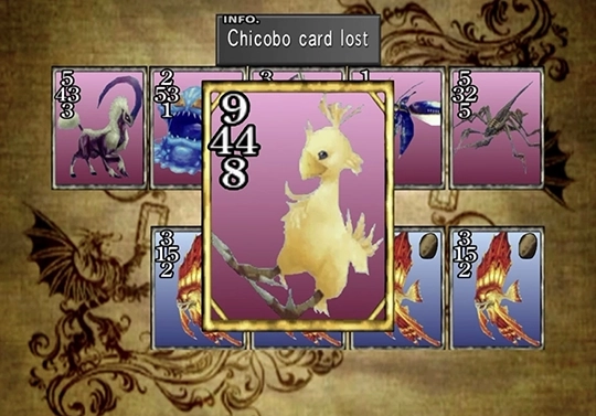 Losing the Chicoco Card in a game of Triple Triad