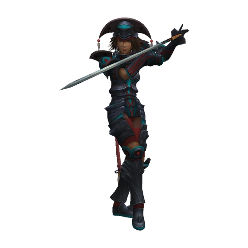 Yuna in the Dark Knight Dressphere