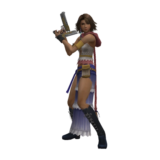 Yuna in the Gunner Dressphere