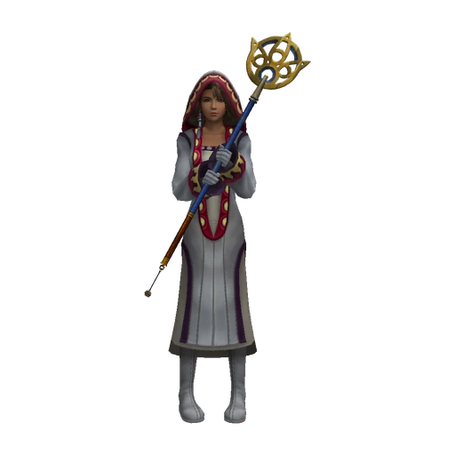 Yuna in the White Mage Dressphere