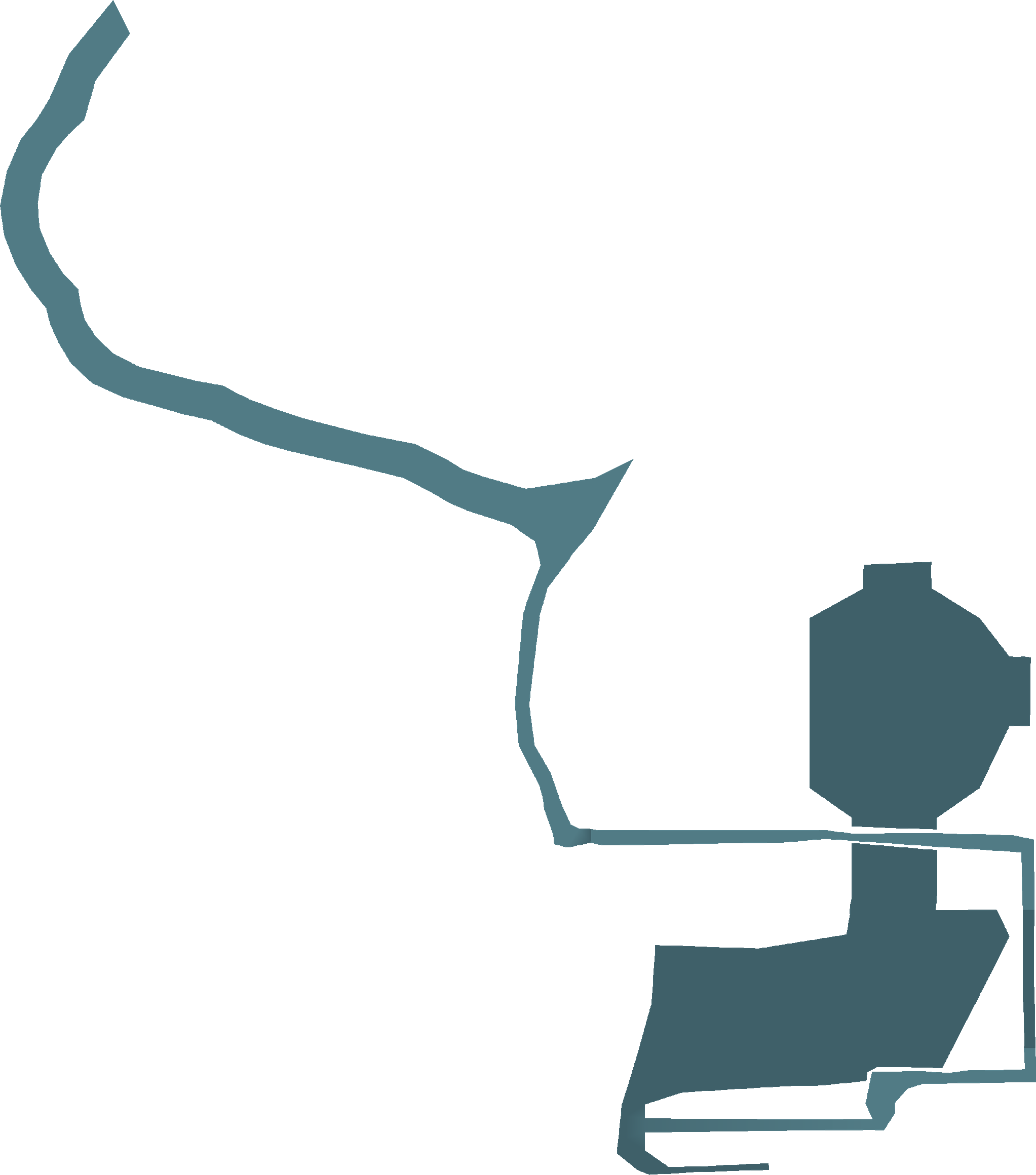 Map of the opening area of the Floating Ruins