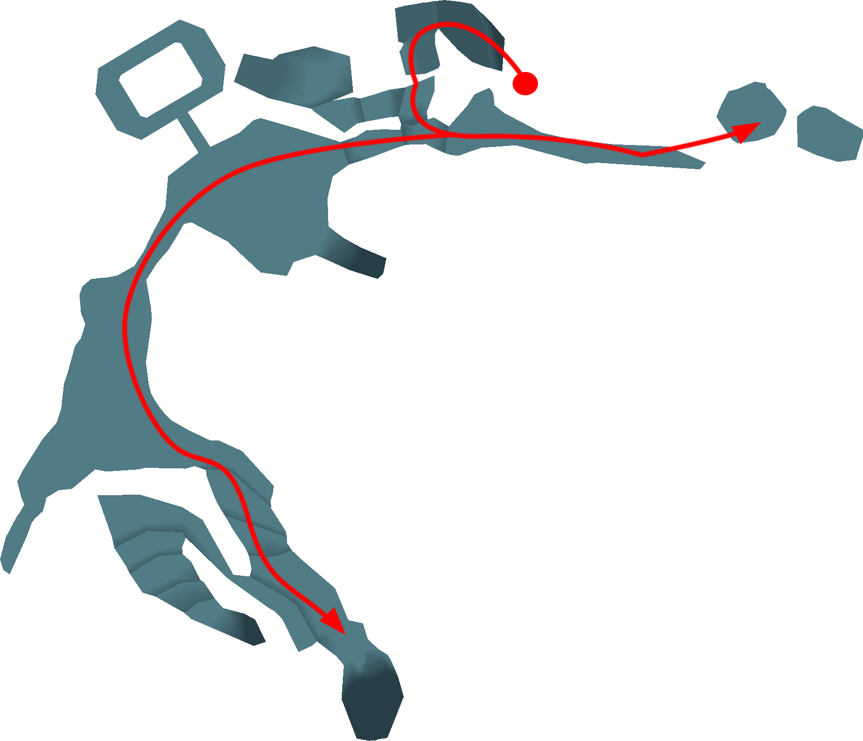 Map of the Floating Ruins Upper Tier, Level 2