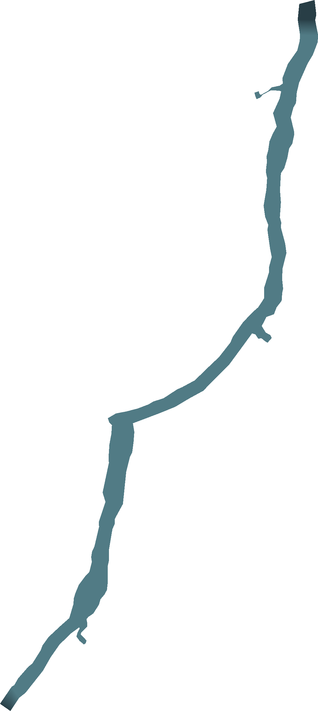 Map of the South Bank Road area of the Moonflow