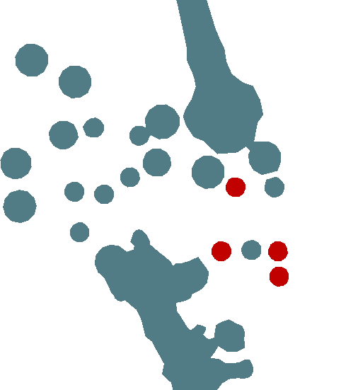 Map of the Scaling the Heights pedestals