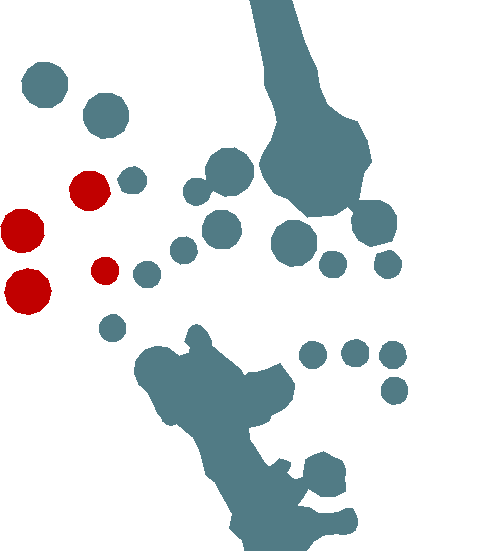 Map of the Scaling the Heights pedestals