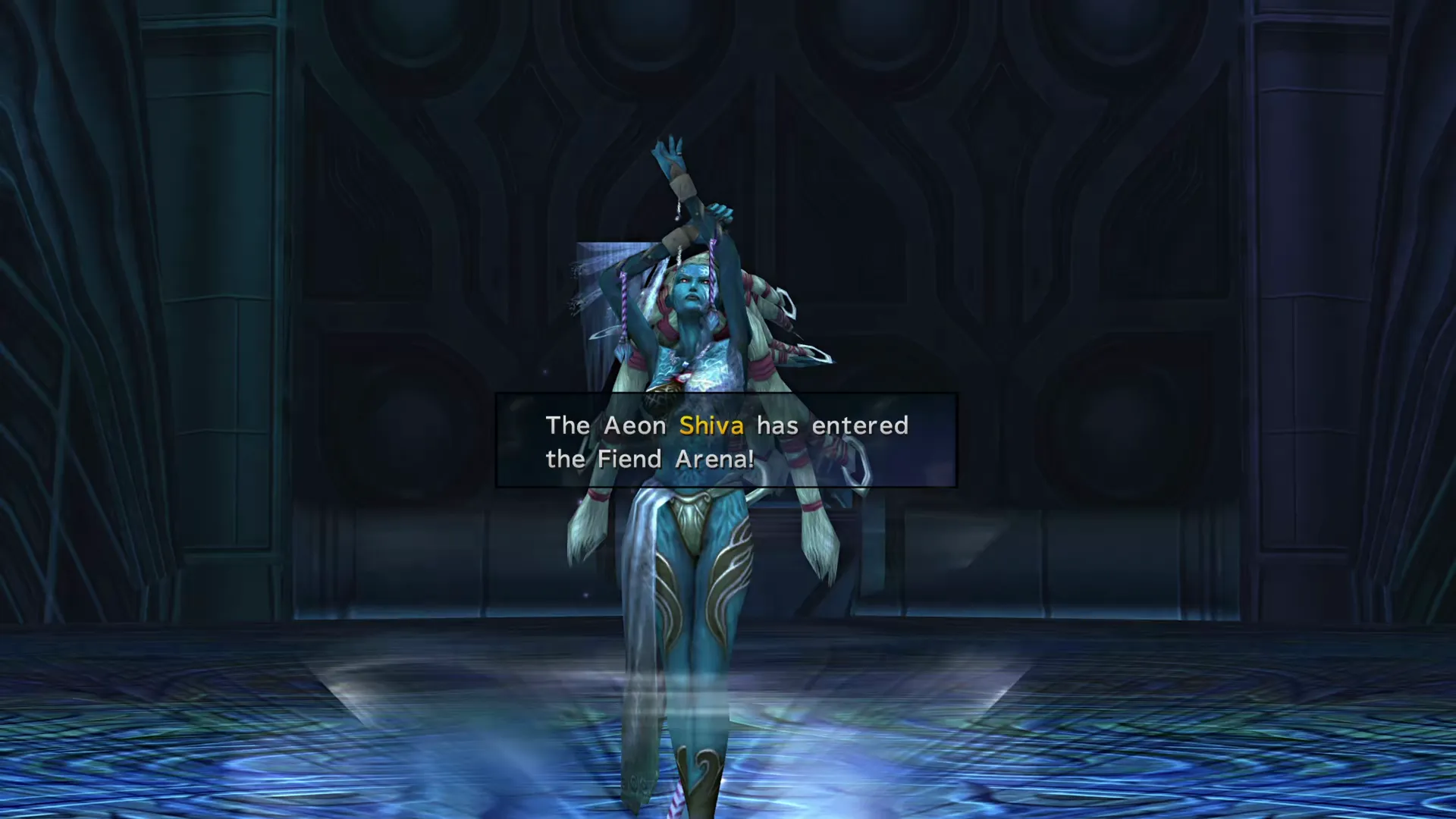 Shiva being unlocked in the Fiend Arena of the Creature Creator
