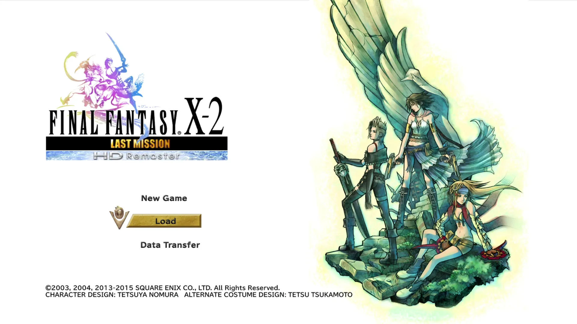 Menu screen for Final Fantasy X-2: Last Mission