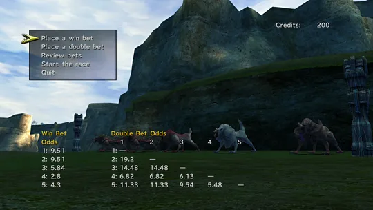 Opening bet screen for the Lupine Dash Calm Lands Attraction
