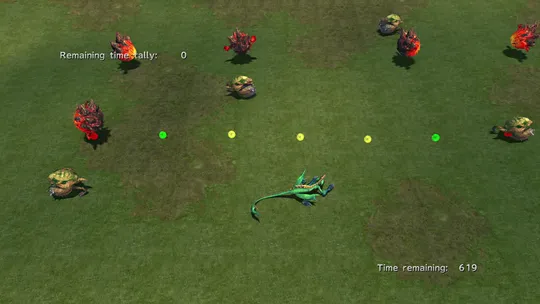 Starting the Reptile Run Calm Lands Attraction mini-game