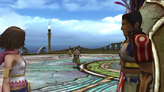 Pacce cutting in on the conversation between Yuna and Maroda
