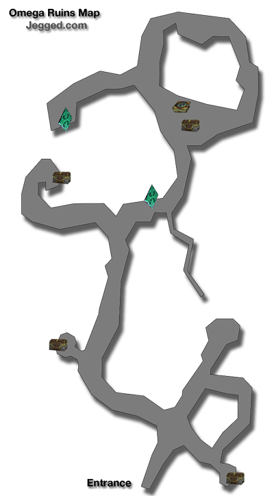 A map of the Omega Ruins