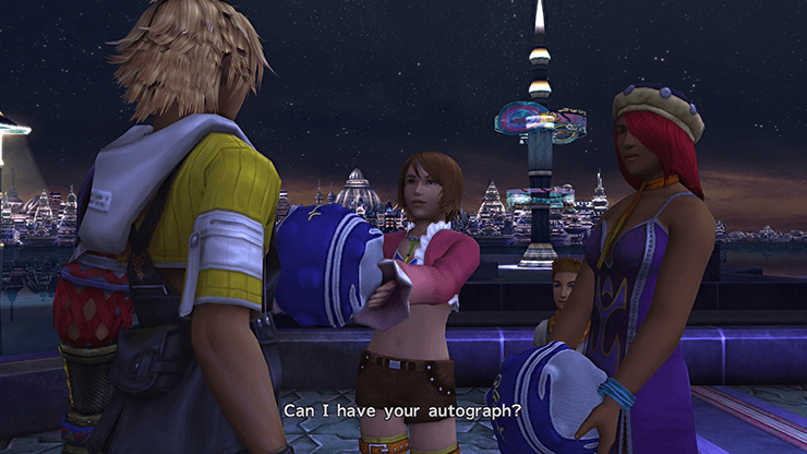 Young girl asking for Tidus’ autograph