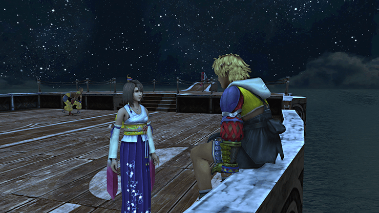 Tidus speaking with Yuna