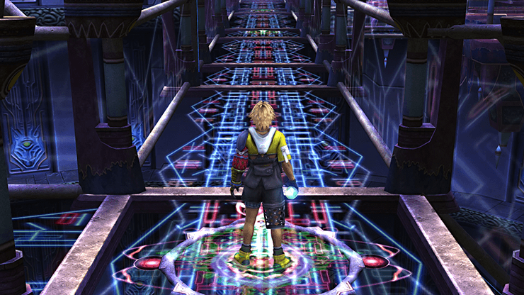 Tidus on the Bevelle Cloister of Trials track
