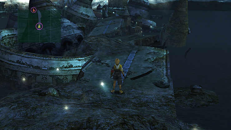Tidus on the pathway to the Zanarkand Ruins