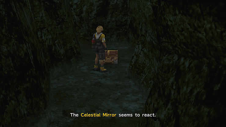 Using the Celestial Mirror on the treasure chest at Mushroom Rock