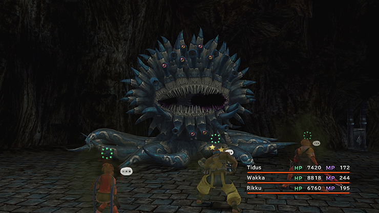 Battle against a Great Malboro in the Omega Ruins