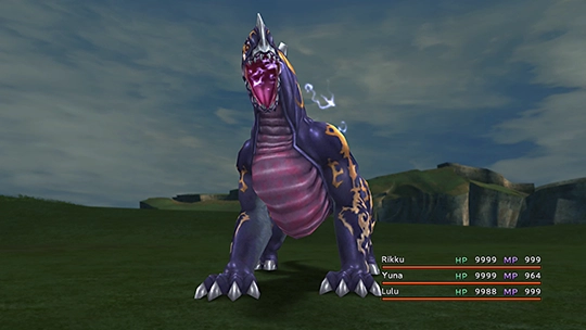 Screenshot of Kusariqqu in a battle at the Monster Arena