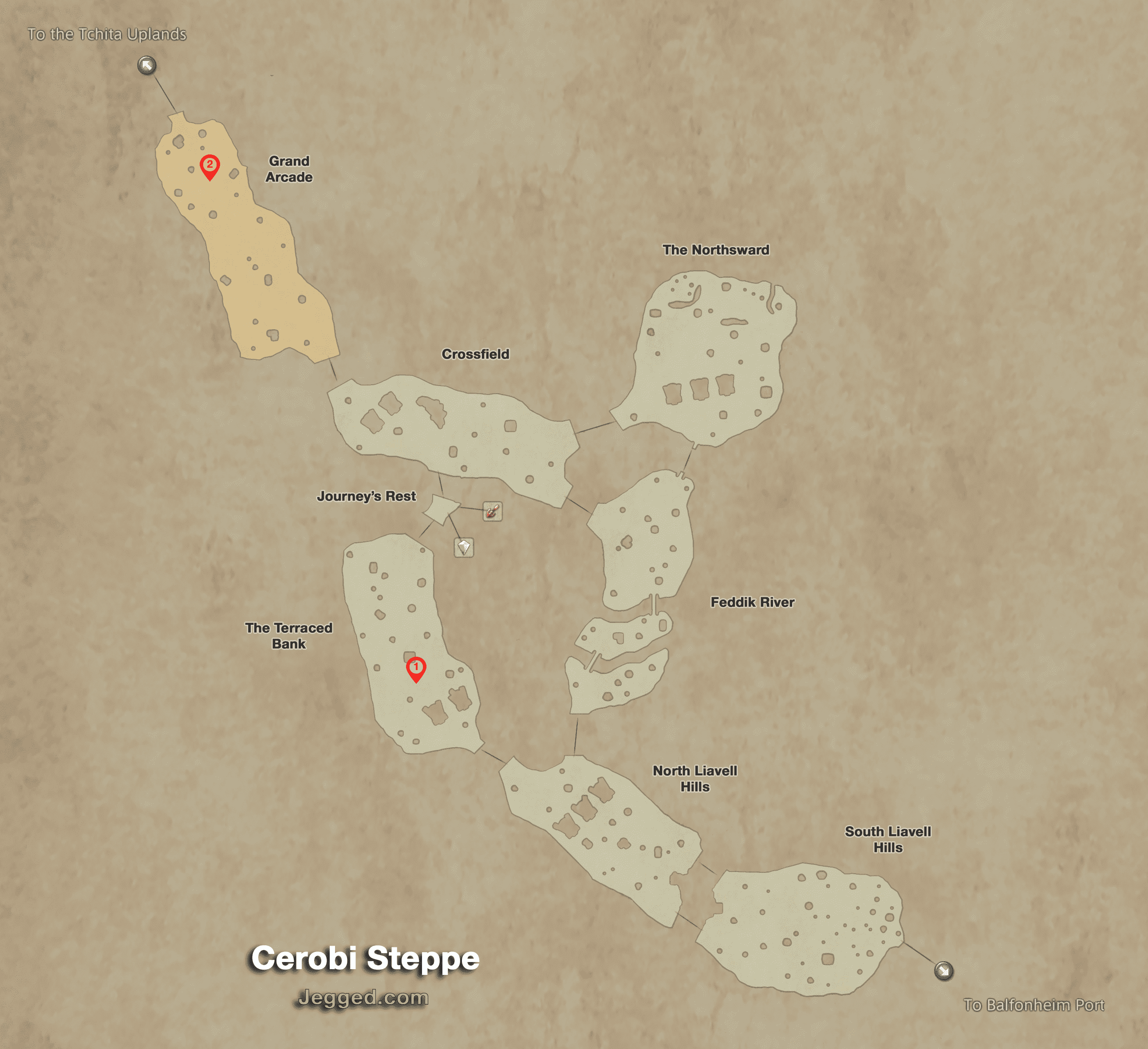 Map of the Cerobi Steppe