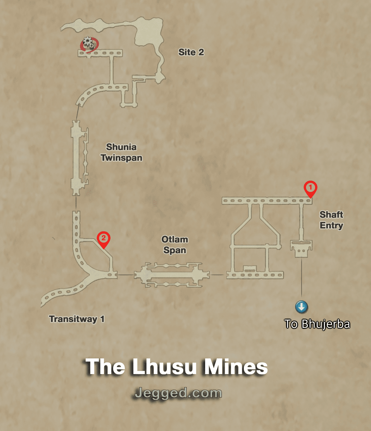 Map of the Lhusu Mines
