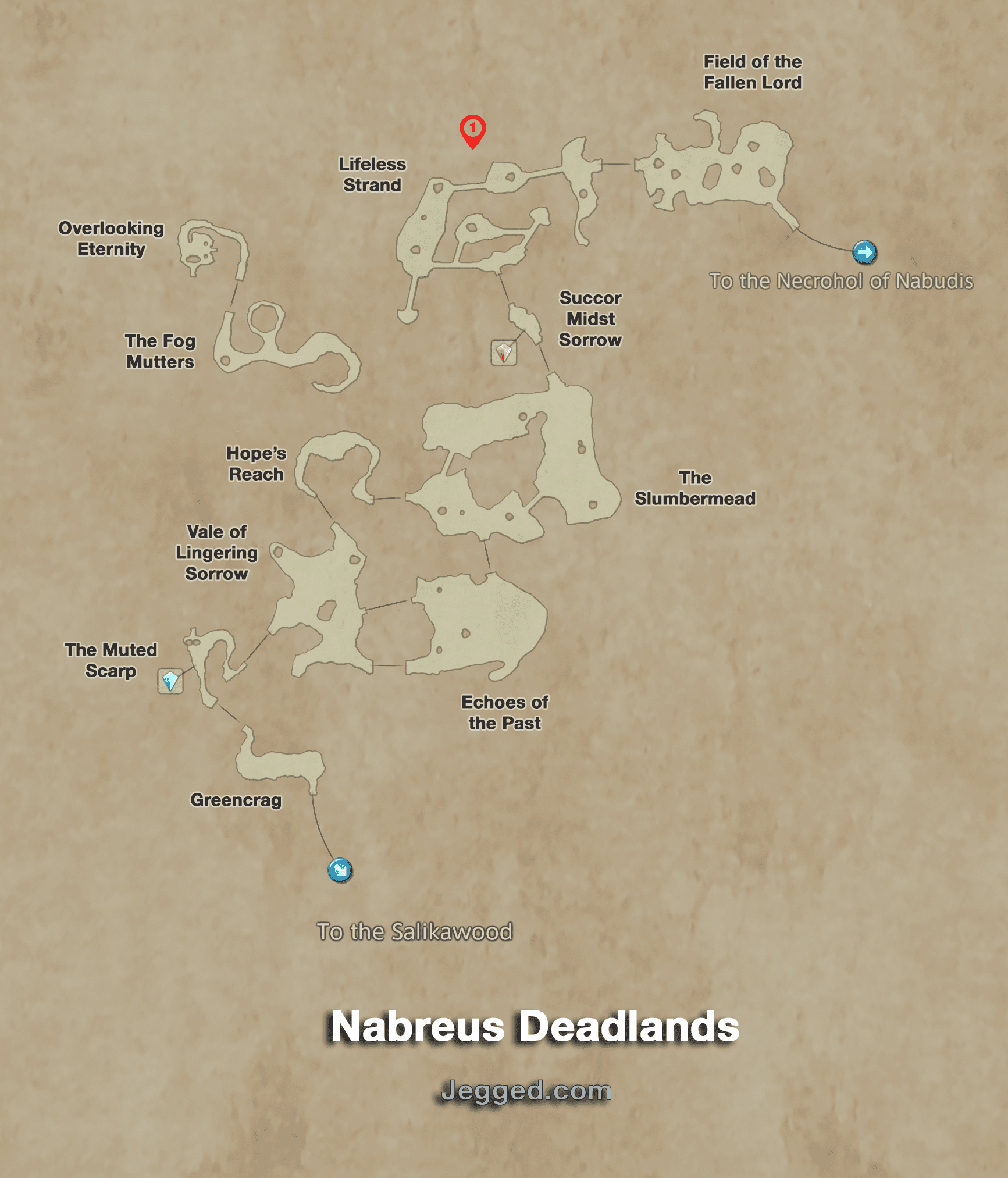 Map of the Nabreus Deadlands