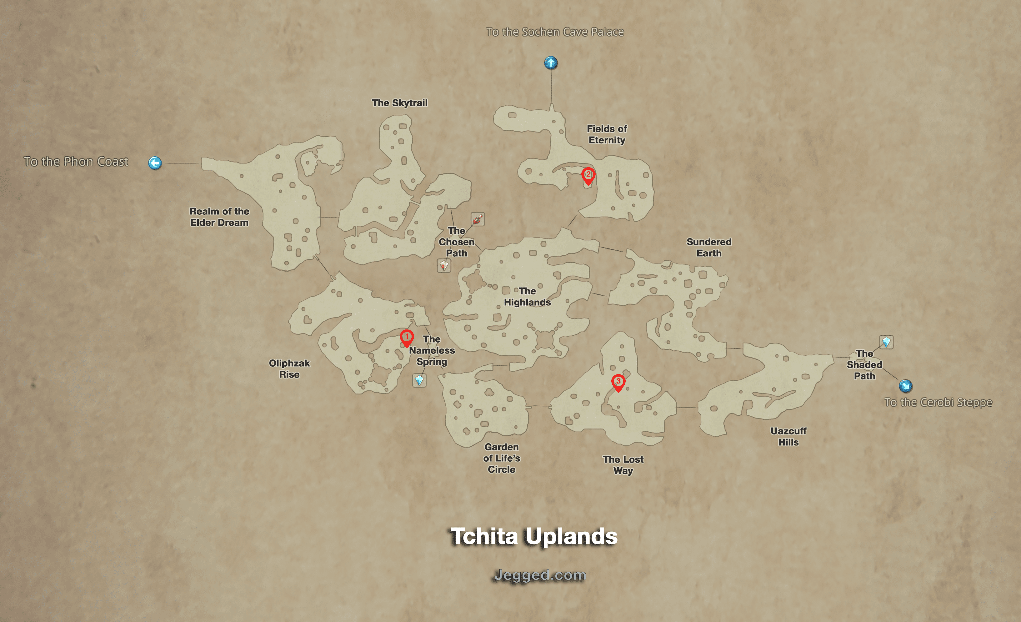 Map of the Tchita Uplands