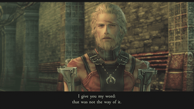 Vaan confronting Basch about his brother Reks in the South Junction