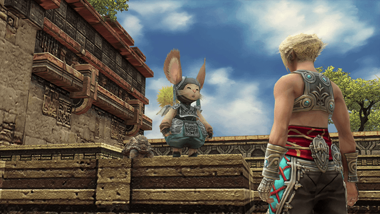 Vaan speaking to Pilika during the Pilika’s Diary side quest