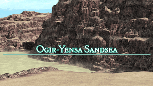 Ogir-Yensa Sandsea Title Screen
