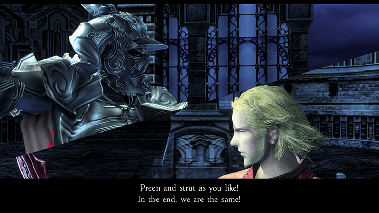 Cinematic argument between Gabranth and Basch during the boss battle in the Pharos - Third Ascent