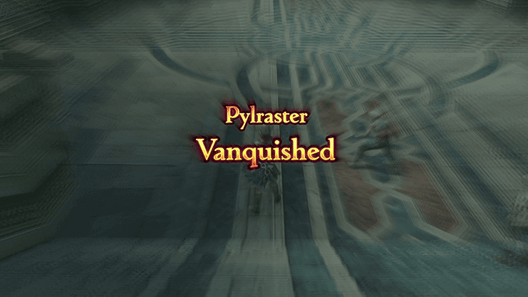 Pylraster Vanquished Screen at the end of the Hunt