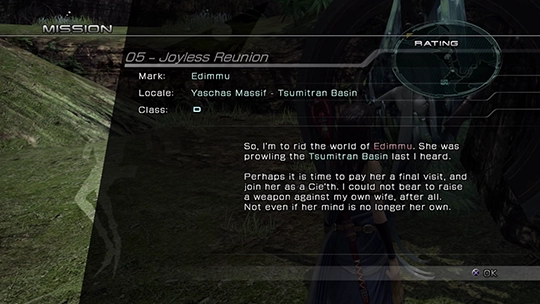 The objective overview screen for Mission 05 against Edimmu