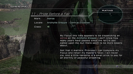 The objective overview screen for Mission 11 against Adroa