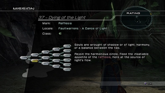 The objective overview screen for Mission 37 against Rafflesia