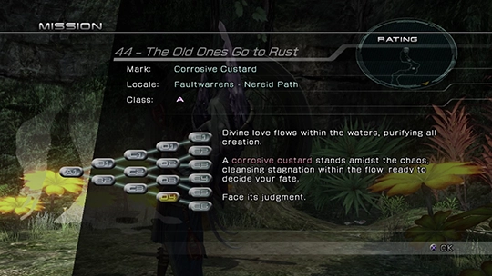 The objective overview screen for Mission 44 against Corrosive Custard