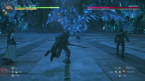 Animation of Akashic Dragon’s Flying lunge attack