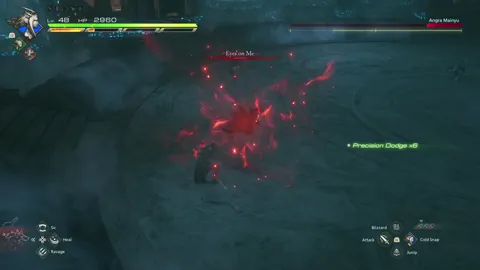 Animation of Angra Mainyu’s Eyes on Me attack