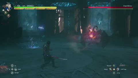 Animation of Angra Mainyu’s Flame Ball attack