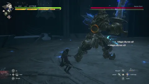 Animation of Aurum Giant’s Swipe and Shield Smash