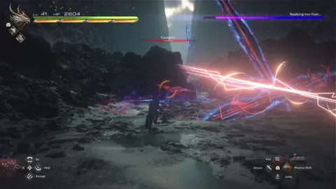 Animation of Banabas’ Gungnir attack